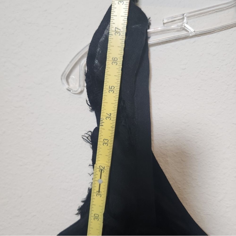 Vince Camuto Black Sleeveless Linen Blend Shift Dress Medium Lined‎ Resortwear - Picture 8 of 8